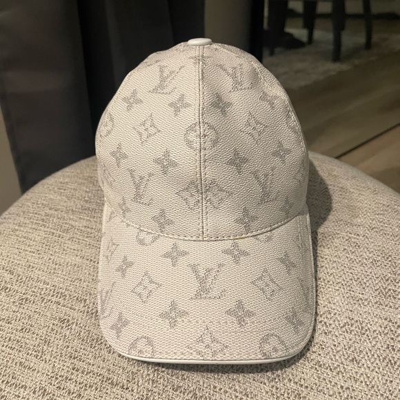 Louis Vuitton Other - Louis Vuitton While and Gray leather Monogram Cap Size M
Authentic
